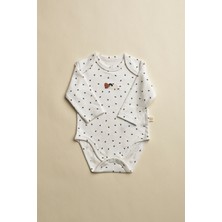 Oh la la Koala For Little Ones Penguen Nakışlı Uzun Kollu Çıtçıtlı Bebek Body