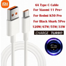 Day Orijinal Xiaomi 6A Type-C Turbo Şarj Kablosu 120W 67W 33W Redmi Note 15 14 13 12 11 10 Mi 15 16 17 12 Poco X5 X4 Pro F4 (1 Metre)