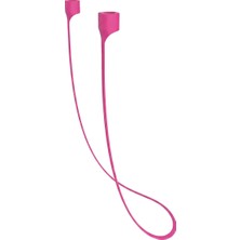 Caseonn Xiaomi Redmi Buds 8 Active Manyetik Boyun Askısı Kulaklık Tutucu Ip Koyu Pembe