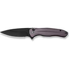 Civivi Button Lock Kitefin Purple Aluminum Handle Black Stonewashed 14C28N Blade Çakı