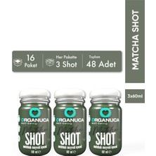 Organuca Avantajlı 16 Paket 3'lü Matchalı Meyveli Içecek Matcha Shot 60 ml – 48 Adet
