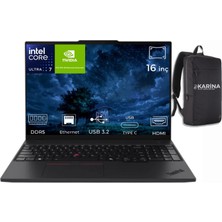 Lenovo Thinkpad P16S Gen 4 Ultra 7 255H 21QV000ATX-K31 64GB 512GB+512GB Rtx Pro 500 Blackwell Generation 6gb W11PRO 16" IPS 60Hz Wuxga Taşınabilir Iş Istasyonu