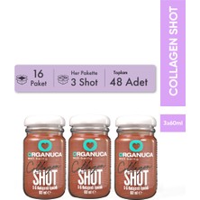 Organuca Avantajlı 16 Paket 3’lü Collagen Shot 60 ml (5 gr Kolajen)– 48 Adet