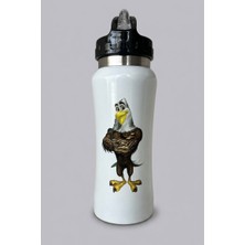 Promopanya Taraftar Figür 500ML. Pipetli Sporcu Matarası-Termos Renk Okul Matarası-Termos (isim Yazılabilir,isme Özel, Kişiye Özel, Kişiselleştirilebilir)