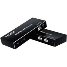 Novacom NVC-KVM60 4K 60 Metre Hdmı+Usb+Ir To Cat6 Kvm Extender