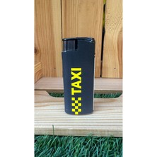 STR Taxi-Taksi Tasarımlı Rüzgar Çakmak/siyah Siyah