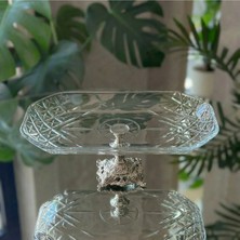 Alfafe Home Timeless Baton Metal Ayaklı Gümüş Sunumluk - Timeless Serisi