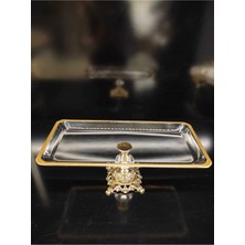 Alfafe Home Gold Ayaklı Baton Pastalık Kek Servis 30X15X12CM