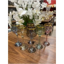 Alfafe Home LAL-506 6 Lı Kahve Yanı Su Bardağı Renkli Lüsterli