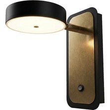 Avonni AP-9091-BSY Siyah Boya Aplik LED Metal H: 22 cm, WxD: 15x12 cm