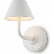 Avonni AP-64006-BBY Beyaz Boya Aplik LED Metal Opal Pleksi H: 22 cm, WxD: 12x22 cm