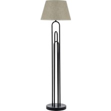 Avonni LM-9134-1BSY Siyah Boya Lambader E27 Metal H: 165 Cm, Ø: 45 cm