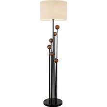 Avonni LM-9140-1BSY Siyah Boya Lambader E27 Metal H: 165 cm, Ø: 45 cm