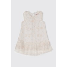 Panço Kız Bebek Beyaz Elbise