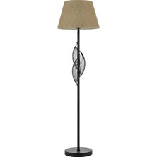 Avonni LM-9133-1BSY Siyah Boya Lambader E27 Metal H: 165 Cm, Ø: 45 cm