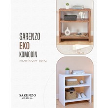 Sarenzo Basic Komodin (Beyaz Renk)