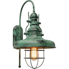 Avonni AP-4106-M2-GREEN Yeşil Boya Aplik E27 Metal H: 55 cm, WxD: 32x22 cm