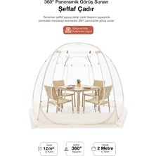 Kensa 6 Kişilik Şeffaf Kamp Çadırı 4 Mevsim 3000MM Su Geçirmez 600D Oxford Panoramik Çadır