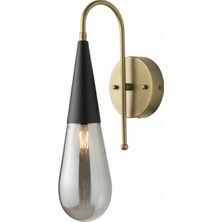 Avonni AP-4236-1E Eskitme Kaplama Aplik E14 Metal Cam H: 50 cm, WxD: 10x18 cm