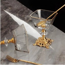 Alfafe Home Lav Cam Lüx Gold Ayaklı Kase 6'lı Magnolia Dondurmalık