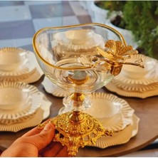 Alfafe Home 6 Adet Kelebekli Döküm Ayaklı Kase Magnolia Dondurmalık Cup Çerezlik Sunumluk