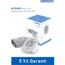 Omron M2 Basic Üst Koldan Pilli Dijital Tansiyon Aleti – Hipertansiyon Göstergeli 5 Yıl Garantili