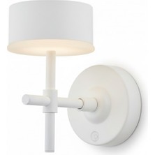 Avonni AP-64005-BBY Beyaz Boya Aplik LED Metal Opal Pleksi H: 20 cm, WxD: 12x20 cm