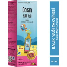 Orzax Ocean Omega 3 Balık Yağı Şurubu 150 ml Karışık Meyve Aromalı