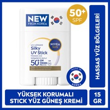Nivea Sun SPF50 Yüksek Güneş Korumalı Stick Yüz Güneş Kremi 15 Gr,hassas Yüz Bölgeleri,kokusuz Formül