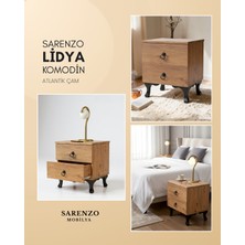 Sarenzo Mdf  Atlantik Çam Komodin (2 Çekmeceli)