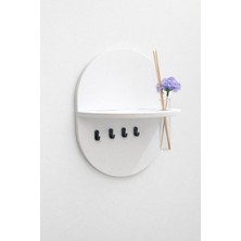 Chic Trove Ahşap Duvar Rafı ve Askılık Modern Dekoratif Raf Anahtar Askılığı Antre Giriş Hol Düzenleyici