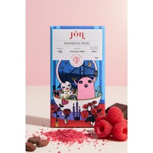 jön Sevgililer Günü Özel Frambuaz Swirl Premium Çikolata, %72 Kakao, Peru, Orta Kavurma, 56 gr