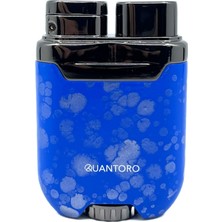 Quantoro Mavi Splash Desen Pürmüz Alevli Çakmak