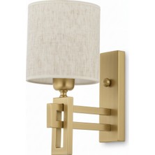 Avonni AP-9137-1EB Eskitme Boya Aplik E27 Metal Kumaş H: 31 Cm, Wxd: 20X22 cm