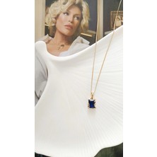 Glare Jewellery Shesra Lacivert Taş Vip Kolye