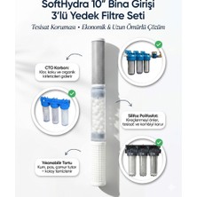 Softhydra 10” Bina Girişi 3’lü Yedek Filtre Seti – Cto + Silifoz + Yıkanabilir Tortu