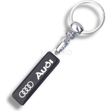 MOZOKO Yüksek Kaliteli Siyah Audi Logolu Damla Baskılı Şık Hediyelik Araç Anahtarlığı