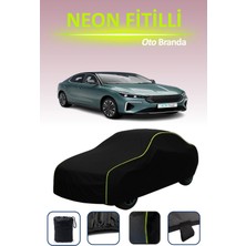 Cemku Siyah [togg T10F] Uyumlu Neon Fitilli Araba Brandası, Su ve Toz Geçirmez