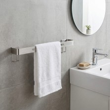 Saban Paslanmaz Çelik Havluluk – Duvara Monte Banyo Havlu Askılığı – Dayanıklı Modern Tasarım