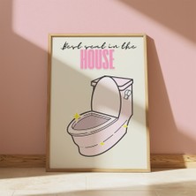 Des Vu Print Best Seat In The House Tuvalet Banyo Posteri