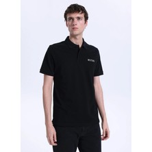 Mustang Düz Siyah Erkek Polo T-Shirt M6SM-TST1579