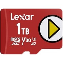 Lexar Play Micro Sd Kart 1 Tb, Microsdxc Uhs-I, 205 Mb/s'ye Kadar Okuma, 140 Mb/s'ye Kadar Yazma, Sınıf 10, U3, V30, A2, 4K Video, Anahtar/taşınabilir Oyun Cihazları Telefonlar Için Yüksek Hızlı Kart