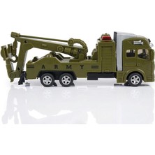 Farbu Oyuncak Askeri Kurtarma Aracı - Çek Bırak Fonksiyonlu Vinçli Çekicili Oyuncak Kamyon