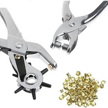 Lunaev Kemer Delme ve Perçin Pensesi Ikli Set Deri Plastik Delici