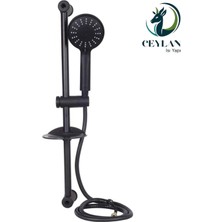 Yks Lüx Siyah Sürgülü Duş Seti 5 Yıl Garantili