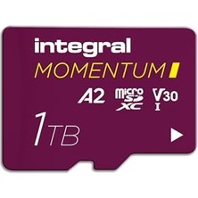 İntegral Integral Momentum I 1 Tb Microsdxc Kart - 210 Mb/s'ye Kadar Okuma, 180 Mb/s'ye Kadar Yazma, V30, U3, A2 - Gopro, Djı Drone'lar, Aksiyon ve 360° Kameralar Için 4k/5k UHD