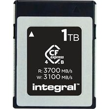 İntegral Integral Studio Sınıfı Cfexpress 4.0 Tip B 1 Tb Bellek Kartı - 4k, 6k, 8k ve Ötesi Raw - 3700 Mb/s Okuma, 3100 Mb/s Yazma, 1600 Mb/s Sürekli Yazma - Gelişmiş Sinematik ve Dslr Kameralar Için
