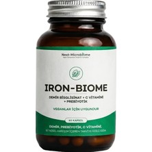 Iron-Biome Demir, Prebiyotik, C-Vitamini, Bitkisel Karışım Içeren Takviye Edici Gıda (60 Kapsül)