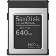 Sandisk Pro-Cınema Cfexpress Type-B Hafıza Kartı 640 GB (Cfexpress Teknolojisine Sahip Sinema Kameralarıyla Kullanım Için, 8k Kayıt, 1.700 Mb/s'ye Kadar Okuma, 1 Metre Yüksekliğe Kadar Düşmeye )