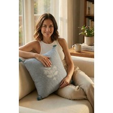 Jojomia Nysa Nakış Detaylı Dekoratif Kırlent Kılıfı 45x45